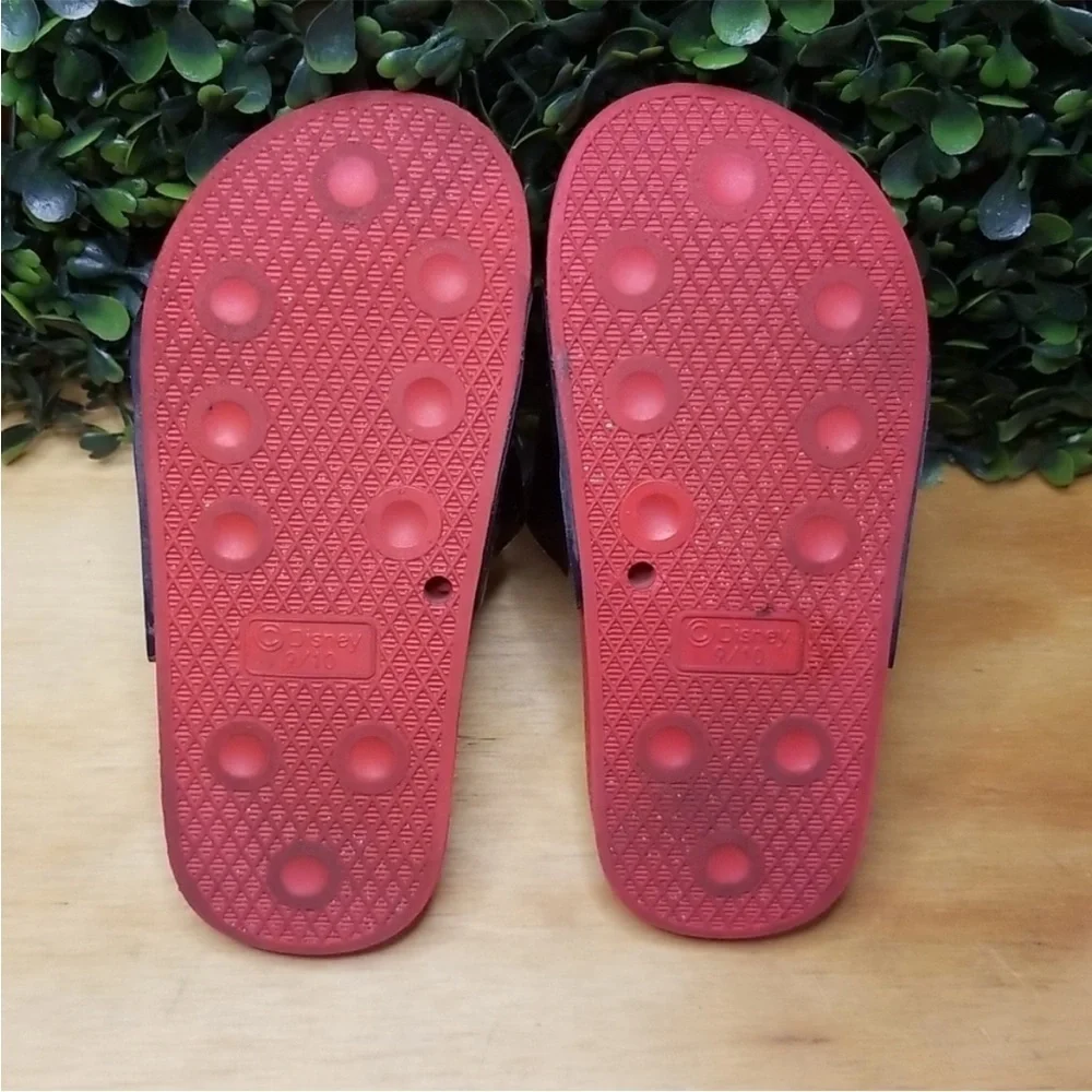 Disney Minnie Mouse Girl's Summer Black & Red Bow with Polka Dots Sandals Size 9